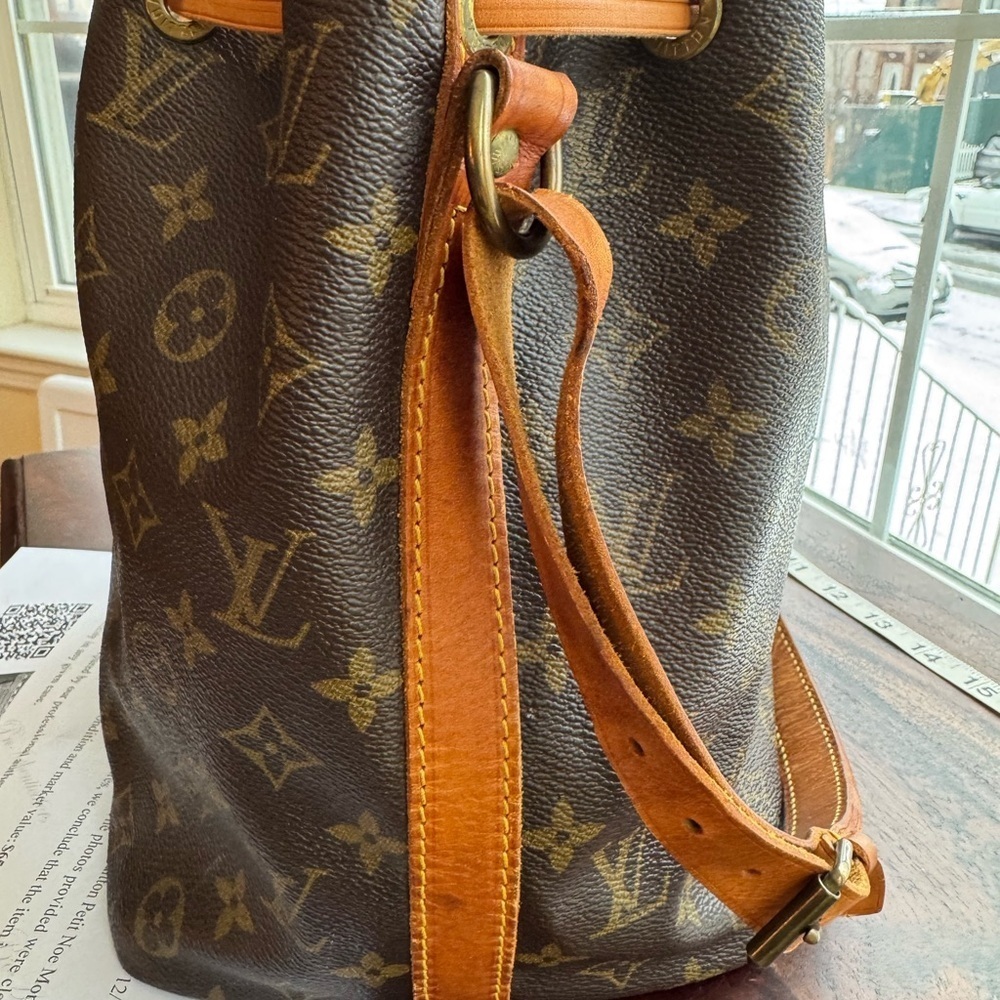 Louis Vuitton Petit Noe Monogram Brown Bag with certificate of authenticuty - Picture 4 of 13